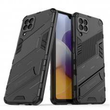 Θήκη Κινητού BBR Steel Αντικραδασμική ( Armor - Shockproof ) με ενσωματωμένη βάση στήριξης ( Kickstand ) για SAMSUNG Galaxy A22 4G BLACK